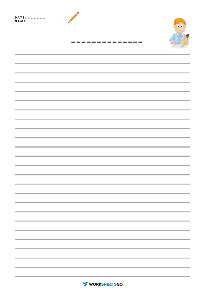 Lined Paper Worksheet