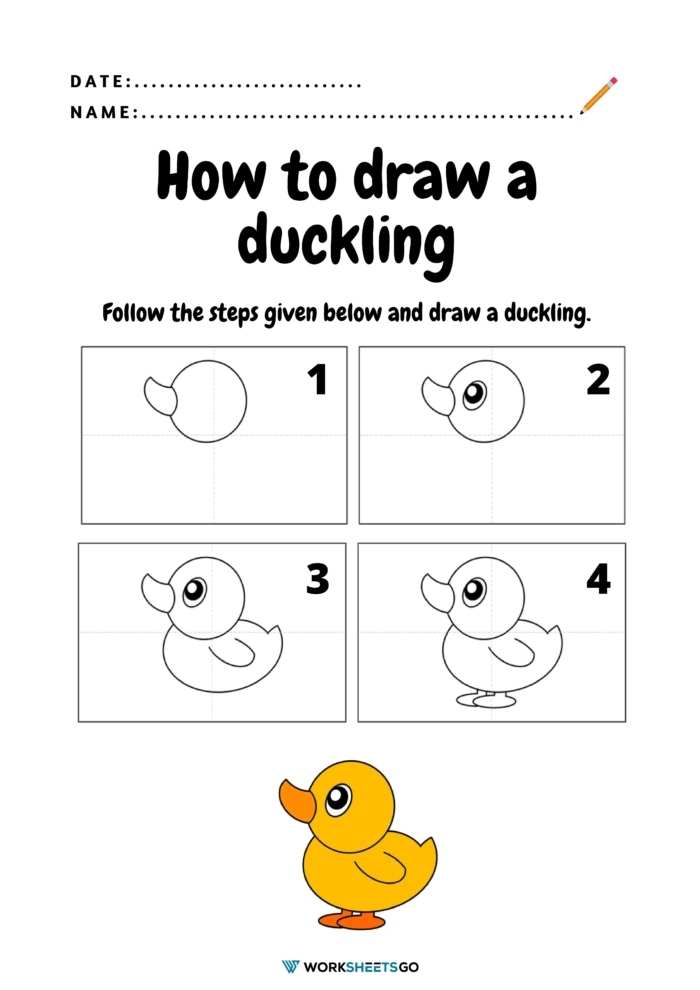 Draw A Duckling Worksheet