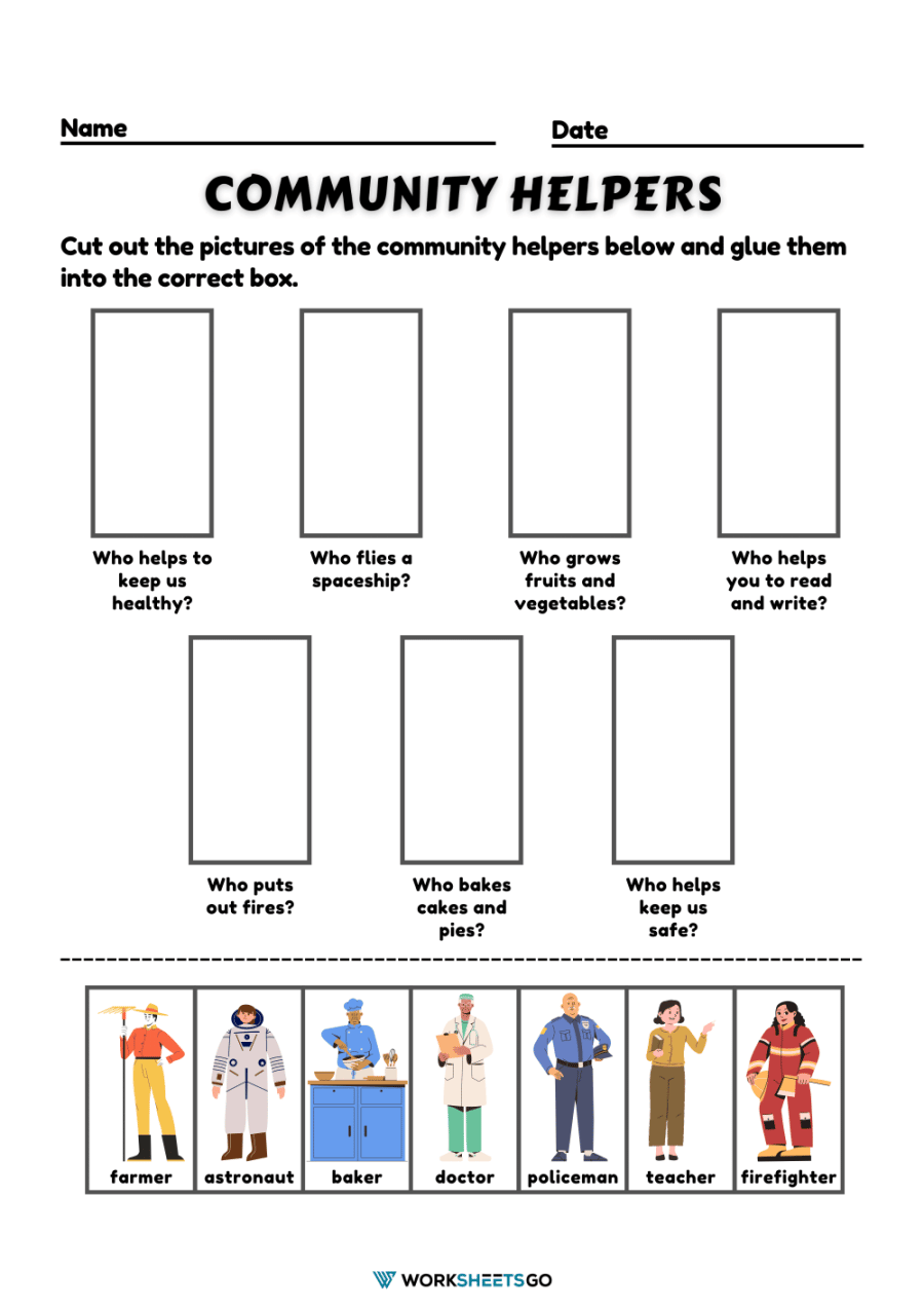 Community Helpers Work Sheets And Ideas Free Printable Community ...