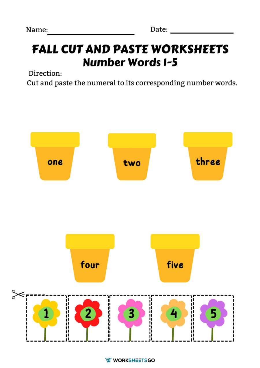 Fall Cut And Paste Worksheets