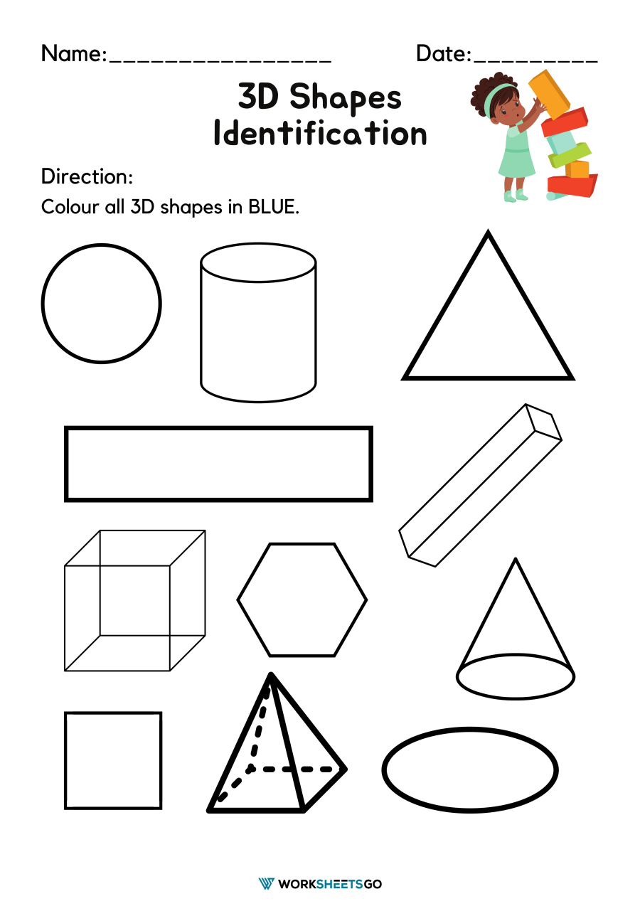 3d Shapes Worksheets