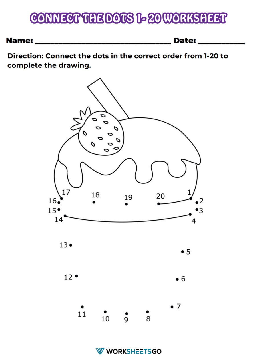 Connect The Dots 1 20 Worksheet